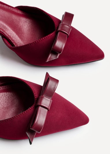 Linzi Orla Burgundy Scuba Low Block Court Heel