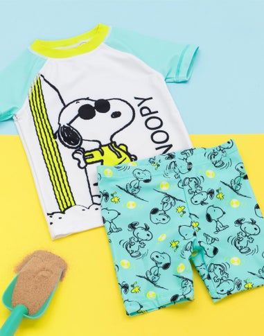 Peanuts Snoopy Kids Blue 2 Piece Swim Set (18 Months-8 Years)