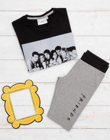 Friends Kids Cycling Short Black Pyjama Set (7-14 Years)