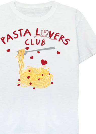 Brands In Pasta Lovers Club Kids White T-Shirt (3-13 Years)