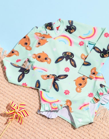 Bing Bunny Characters Kids Light Blue Swimsuit (12 Months-5 Years)
