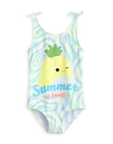 Squishmallows Kids Yellow 1 Piece Swimming Costume (5-14 Years)