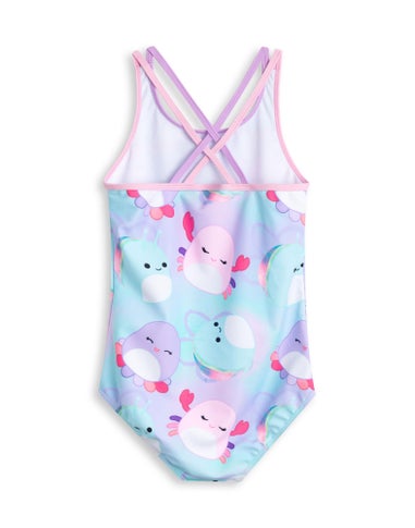 Squishmallows Kids Multi Coloured Blue 1 Piece Swimming Costume (5-14 Years)