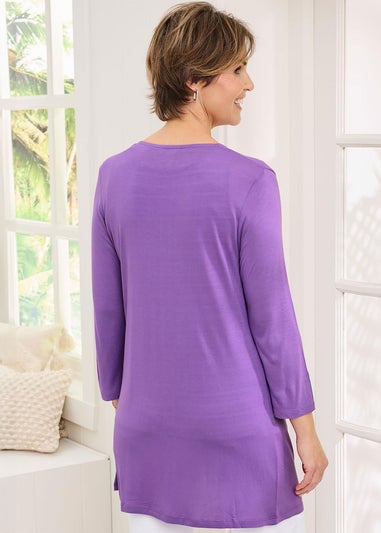 Cotton Traders Amethyst 2 Piece Jersey Cardigan & Vest Set