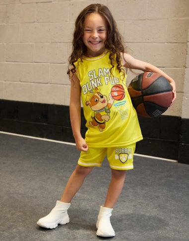 Paw Patrol Rubble Kids Yellow Basketball Set (2-7 Years)