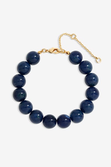 Mood Gold Blue Lapis Orb Magnetic Bracelet
