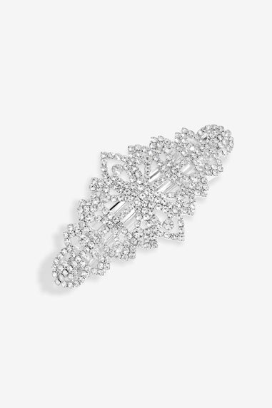 Jon Richard Silver Plated Crystal Diamante Barette