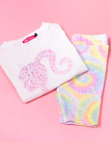 Barbie Kids Tie Dye T-Shirt & Shorts Set (3-10 Years)