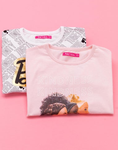 Barbie Kids T-Shirt 2 Pack (3-12 Years)