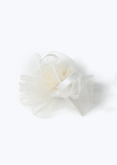 Muse White Fascinator Clip