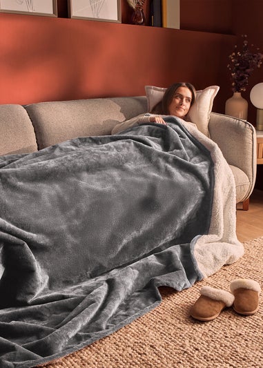Silentnight Grey Self Heating Blanket