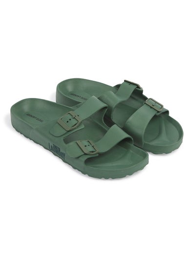 Tokyo Laundry Green Rubber Buckle Sliders