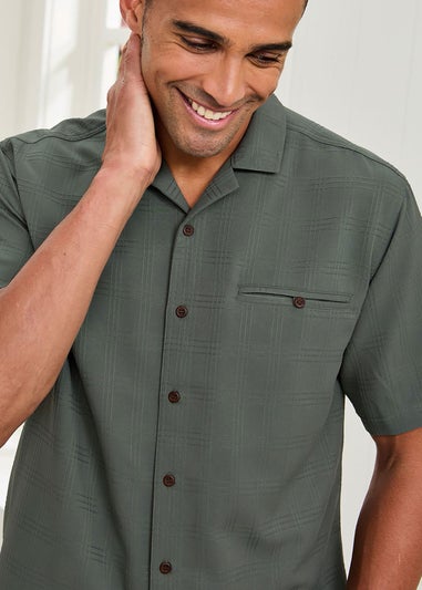 Cotton Traders Forest Green Short Sleeve Summer Soft Touch Shirt