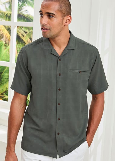 Cotton Traders Forest Green Short Sleeve Summer Soft Touch Shirt