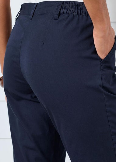 Cotton Traders Dark Blue Everyday Straight Leg Trousers