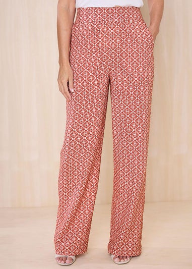 Cotton Traders Orange Wide Leg Pull On Trousers