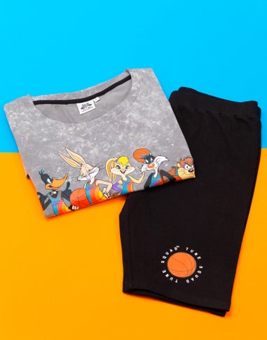 Space Jam Grey Character Shortie Pyjamas