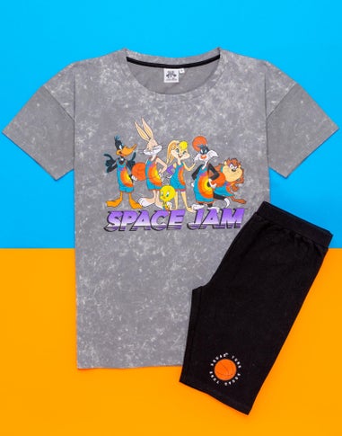 Space Jam Grey Character Shortie Pyjamas