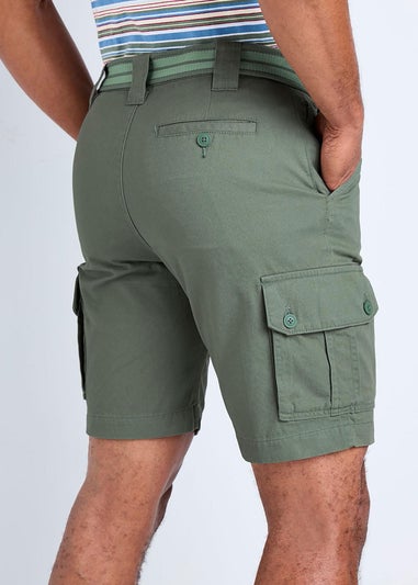 Cotton Traders Green Guinness Cargo Shorts