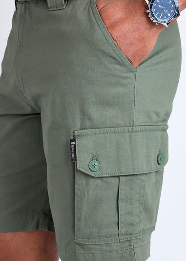 Cotton Traders Green Guinness Cargo Shorts
