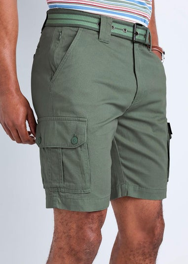 Cotton Traders Green Guinness Cargo Shorts