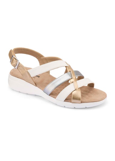 Cotton Traders White Contrast Sandals