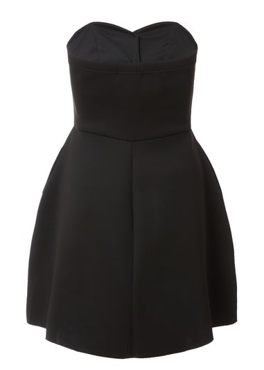 Quiz Black Button Front Mini Dress