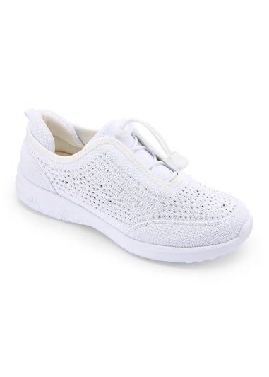Cotton Traders Warm Cream Memorylite Toggle Trainers