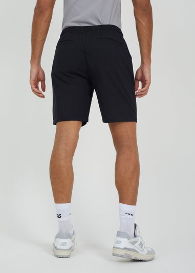 Brave Soul Black Recycled Cotton Elasticated Waist Shorts