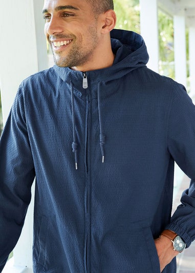 Cotton Traders Dark Blue Seersucker Jacket