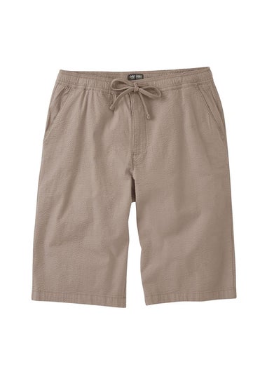 Cotton Traders Mushroom Stretch Seersucker Shorts