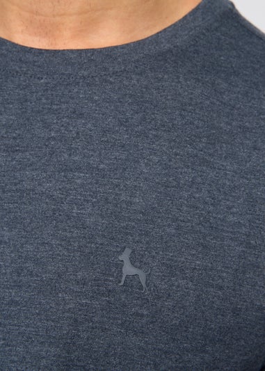 Bewley & Rich Navy Marl Barlowe T-Shirt