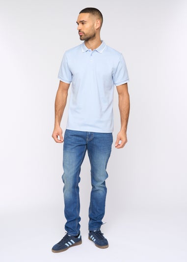 Bewley & Rich Mid Blue Elverton Polo
