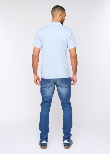 Bewley & Rich Mid Blue Elverton Polo