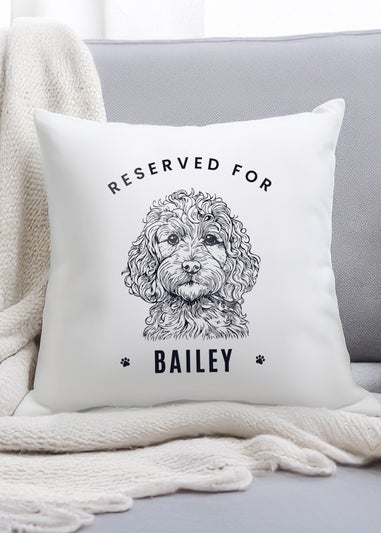 Personalised Memento Company Cockapoo White Cushion