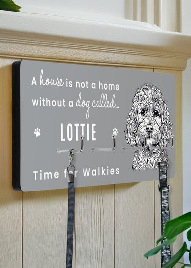 Personalised Memento Company  Cockapoo Grey Lead Hooks