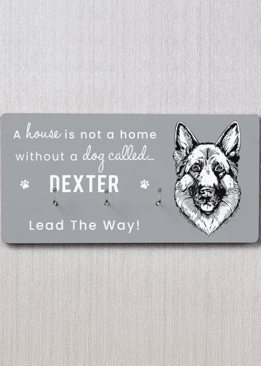 Personalised Memento Company Grey Dog Breed Lead Hooks