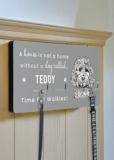 Personalised Memento Company Grey Dog Breed Lead Hooks
