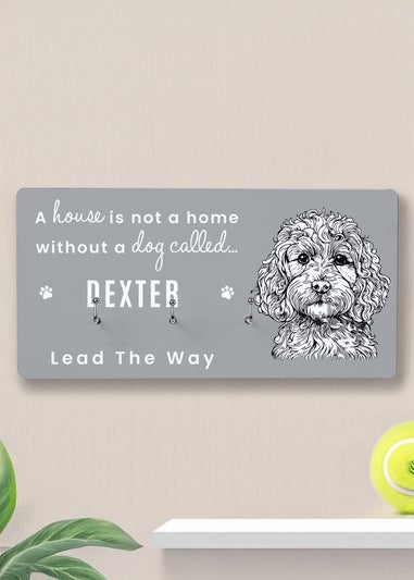 Personalised Memento Company  Cockapoo Grey Lead Hooks