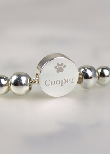 Personalised Memento Company Silver Pet Memorial Bracelet and Sentiment Card