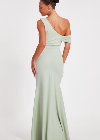 Quiz Green Drop Sleeve Maxi Dress