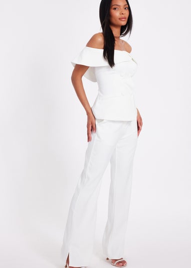 Quiz Cream Bardot Waistcoat