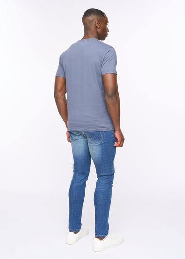 Duck & Cover Dark Denim Camshapes T-Shirt