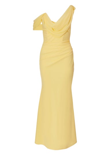 Quiz Yellow Petite Sleeve Maxi Dress