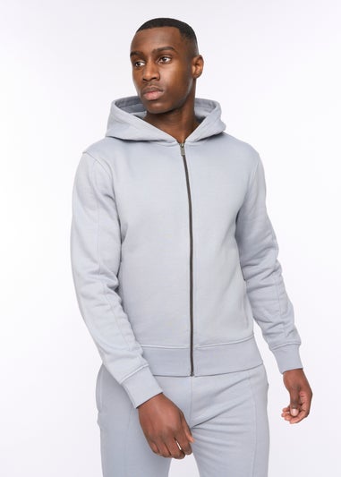 Duck & Cover Steel Blue Chemtars Zip Thru Hoodie