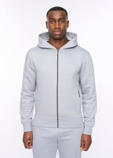 Duck & Cover Steel Blue Chemtars Zip Thru Hoodie