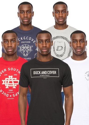 Duck & Cover Assorted Belvadier Crew T-Shirt 5pack