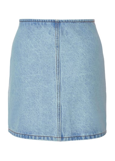 Quiz Blue Denim Bow Detail Skirt