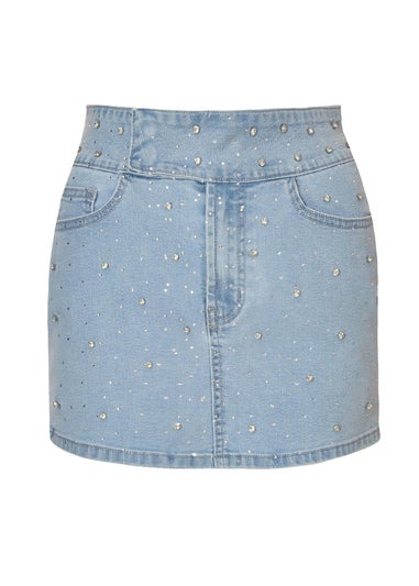 Quiz Blue Denim Mini Skirt