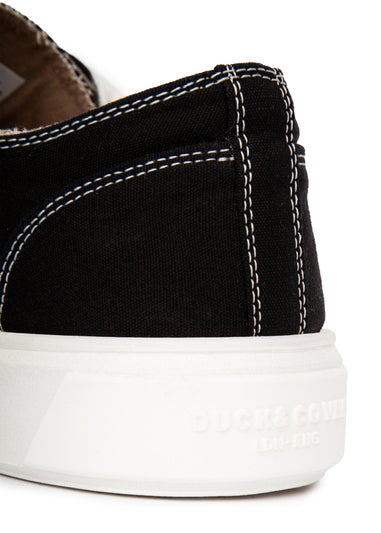 Duck & Cover Black Nesta Trainers